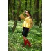 Embroidered blouse "Black&Yellow" 